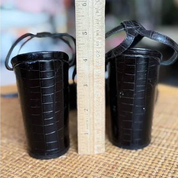 Black Wedge Sandals - Picture 2 of 11